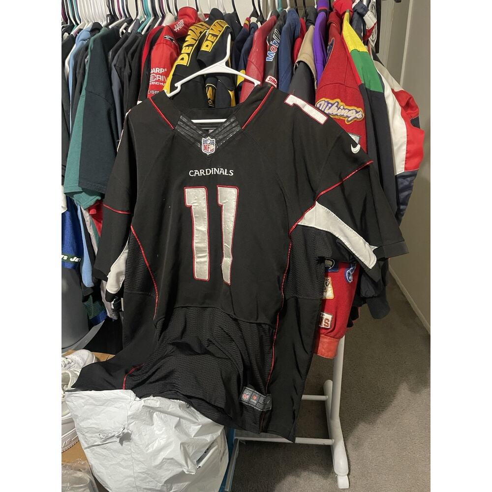 Size XL /52- Nike Arizona Cardinals Larry Fitzgerald Black Sewn ON Field Jersey